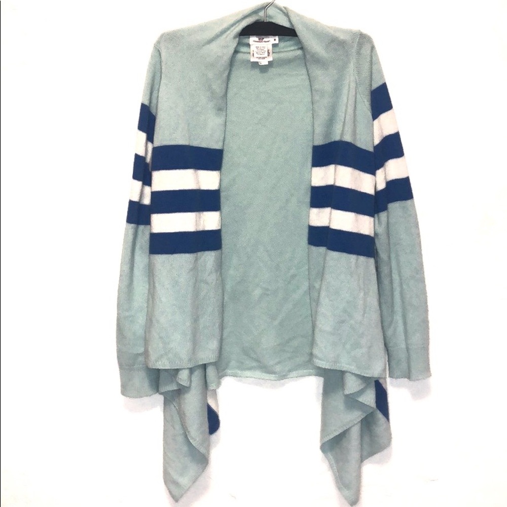 Vineyard Vines Light Blue Cardigan Blue Stripes Medium M